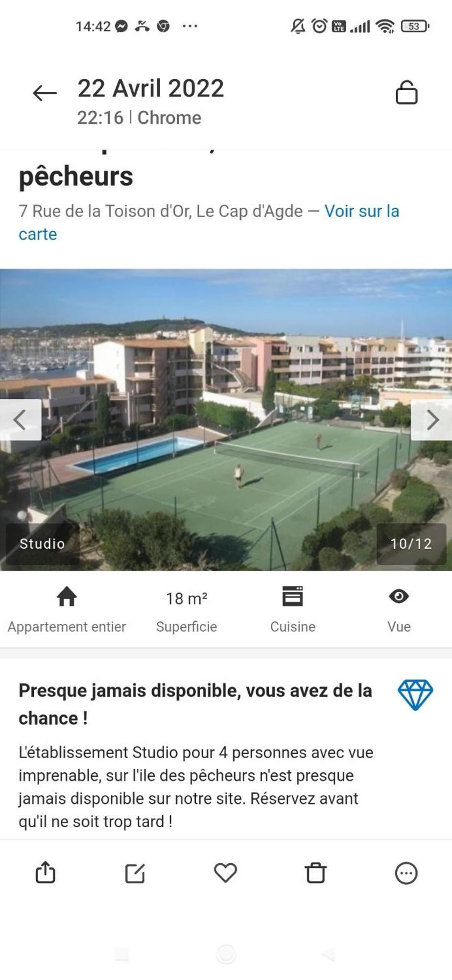 Studio Cabine Ile Des Pecheurs Cap D'Agde Tennis Экстерьер фото